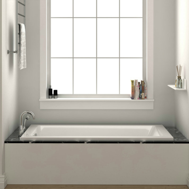 Fine Fixtures 60" x 30" Alcove Soaking Bathtub & Reviews | Wayfair